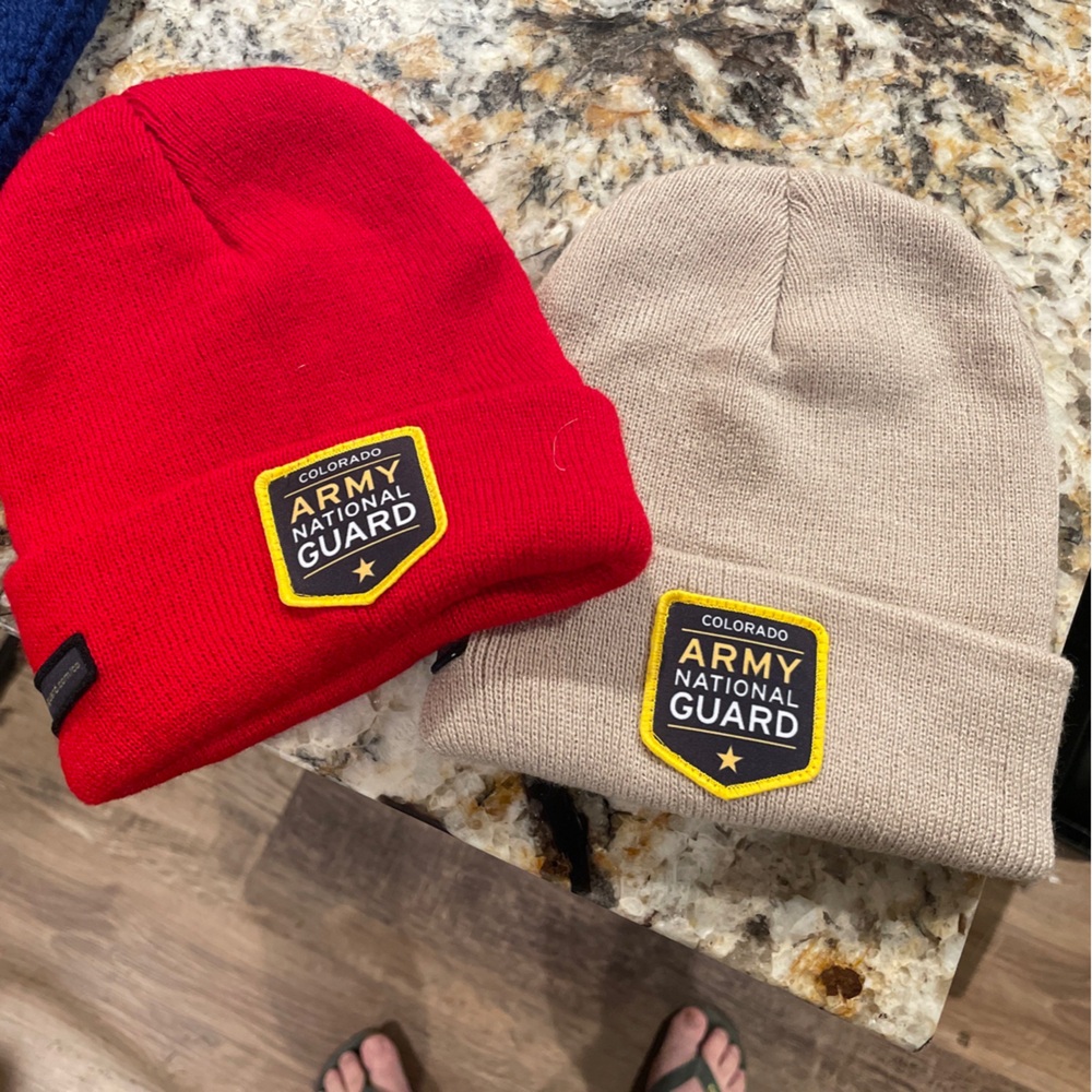 2 Youth Children’s Beanie Stocking Caps Winter Hat Colorado Army National Guard